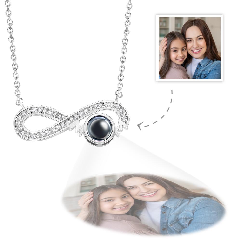 Custom Projection Necklace Infinity Symbol Creative Simplicity Gifts - soufeelau
