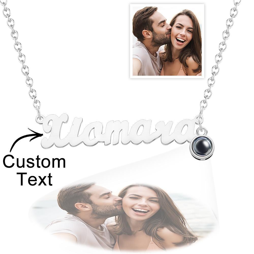 Custom Photo Projection Necklace Personalized Name Necklace Creative Gift for Women - soufeelau