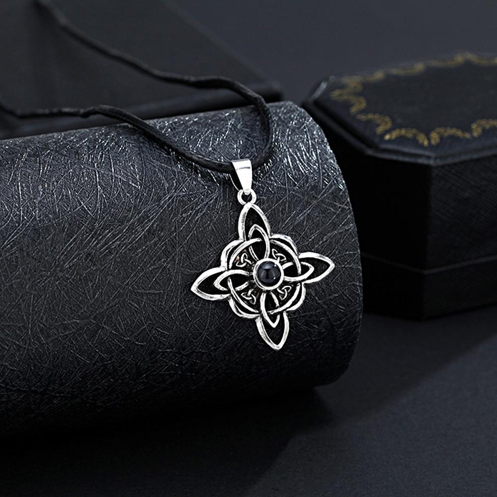 Personalized Annular Flower Shape Photo Projection Men's Necklace for Valentine's Day - soufeelau