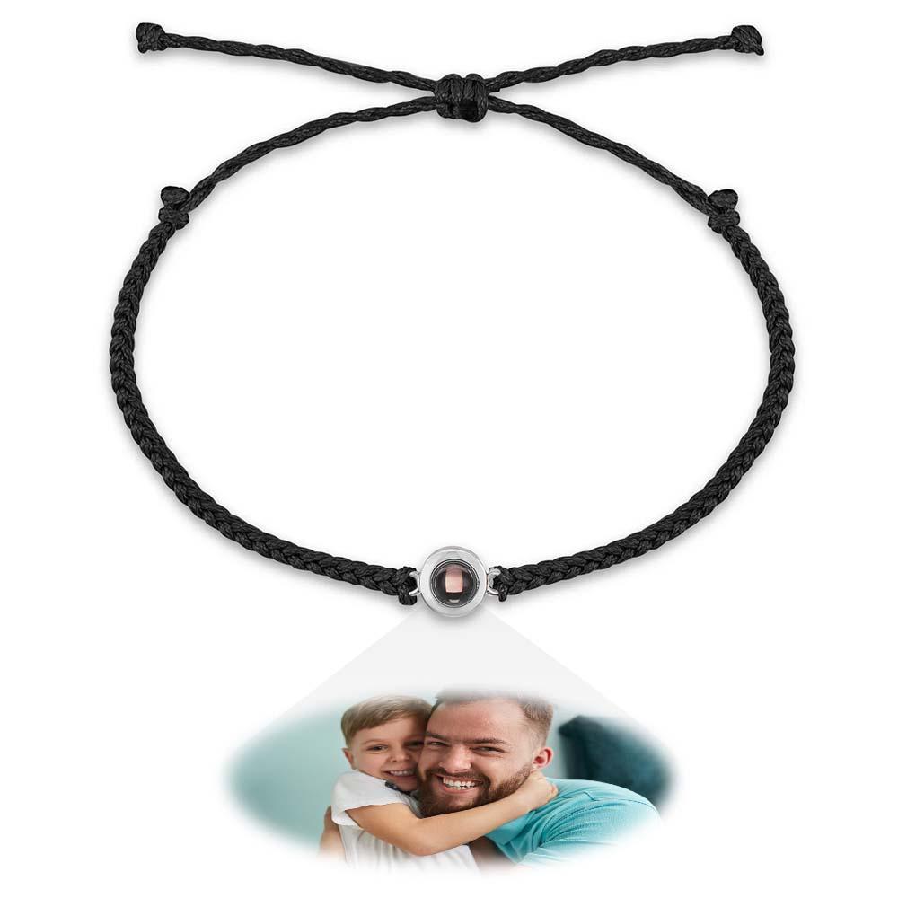 Custom Photo Projection Bracelets Simple Woven Father's Day Gifts