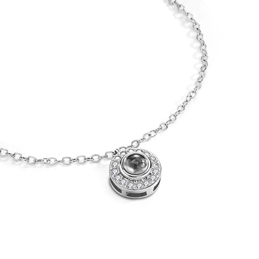 Petite Halo Photo Bracelet Luxurious Diamond Gift For Girlfriend Memorable Gift - soufeelau