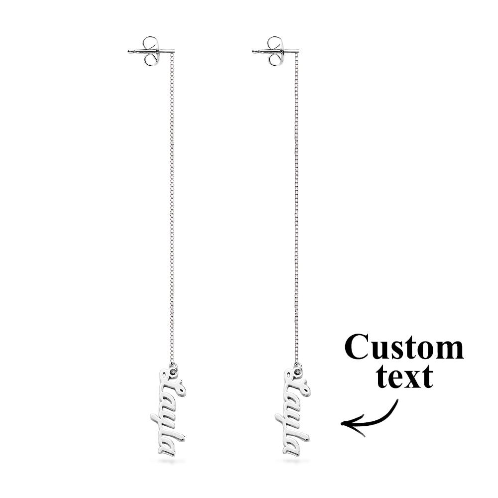 Promise You Personalized Name Earrings Lovers Earrings for Xmas Gift - soufeelau