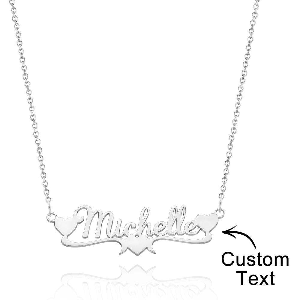 Custom Engraved Necklace Heart Shaped Necklace Gift for Mom - soufeelau