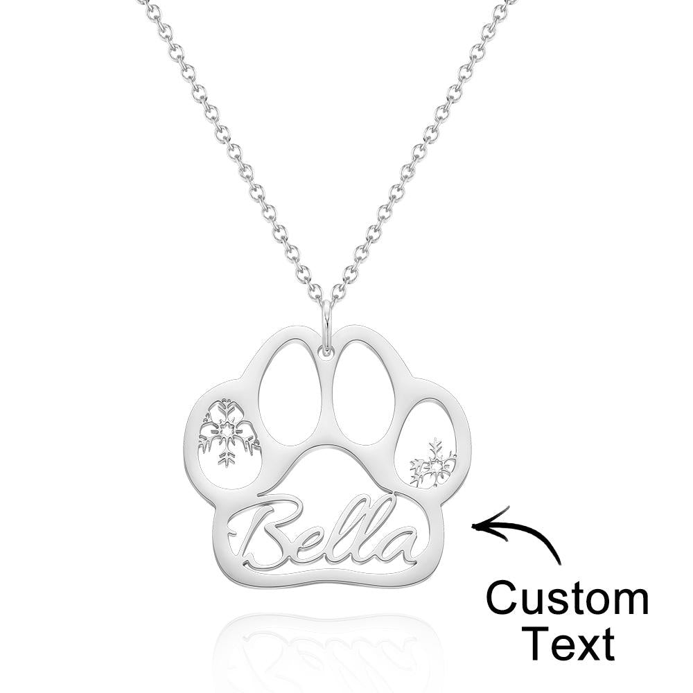 Custom Engraved Necklace Dog Claw Letter Necklace Gift for Her - soufeelau