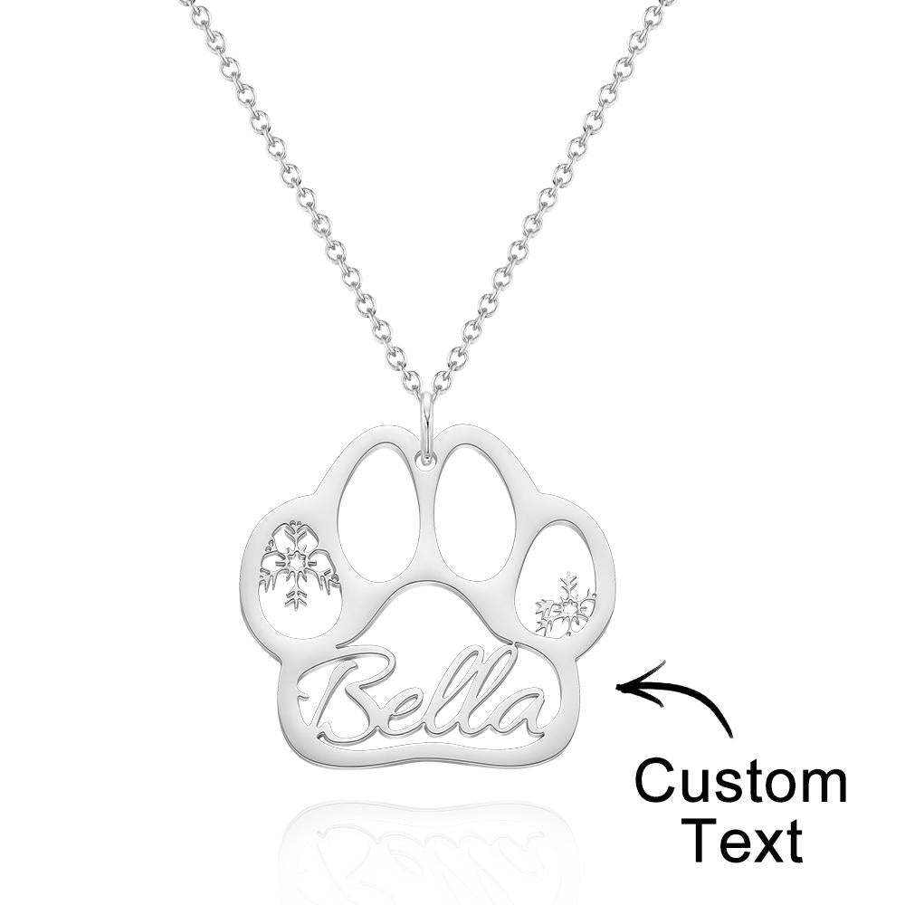 Custom Engraved Necklace Dog Claw Letter Necklace Gift for Her - soufeelau