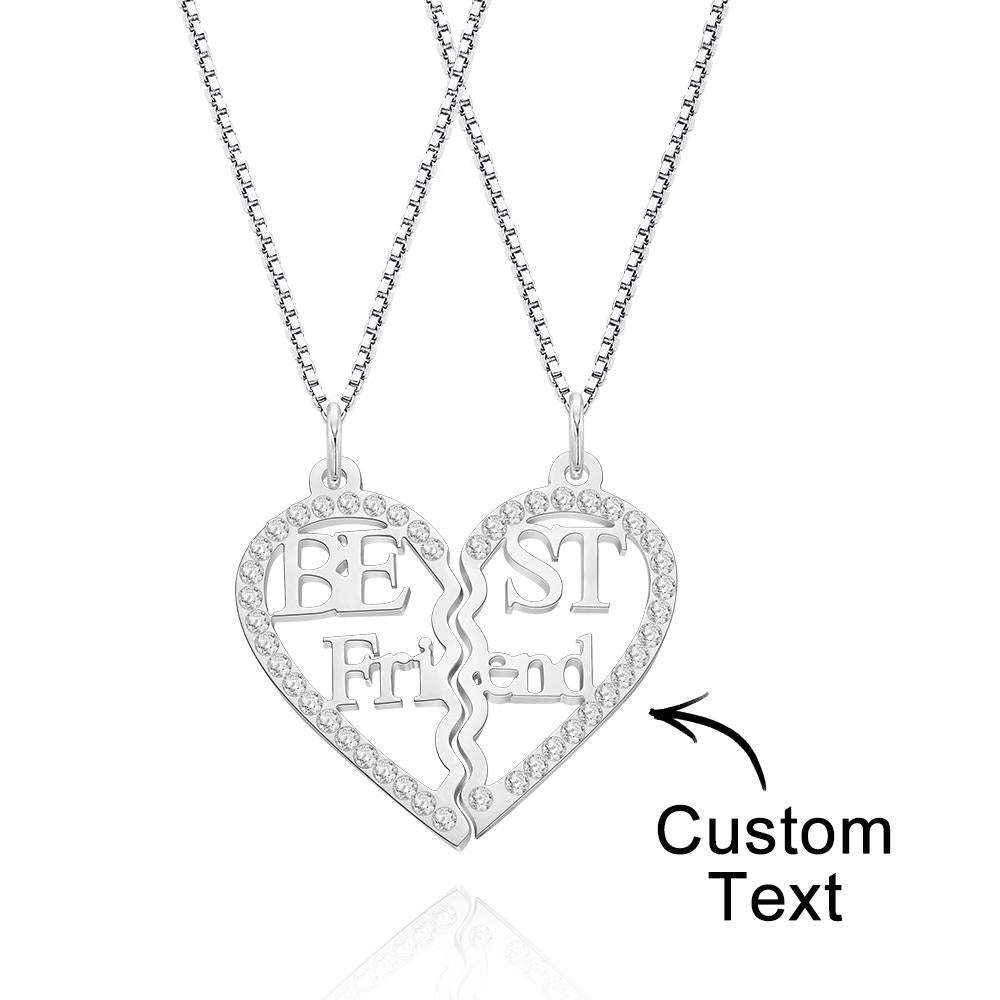 Custom Engraved Necklace Heart Shaped Couple Necklace Gift for Lovers - soufeelau