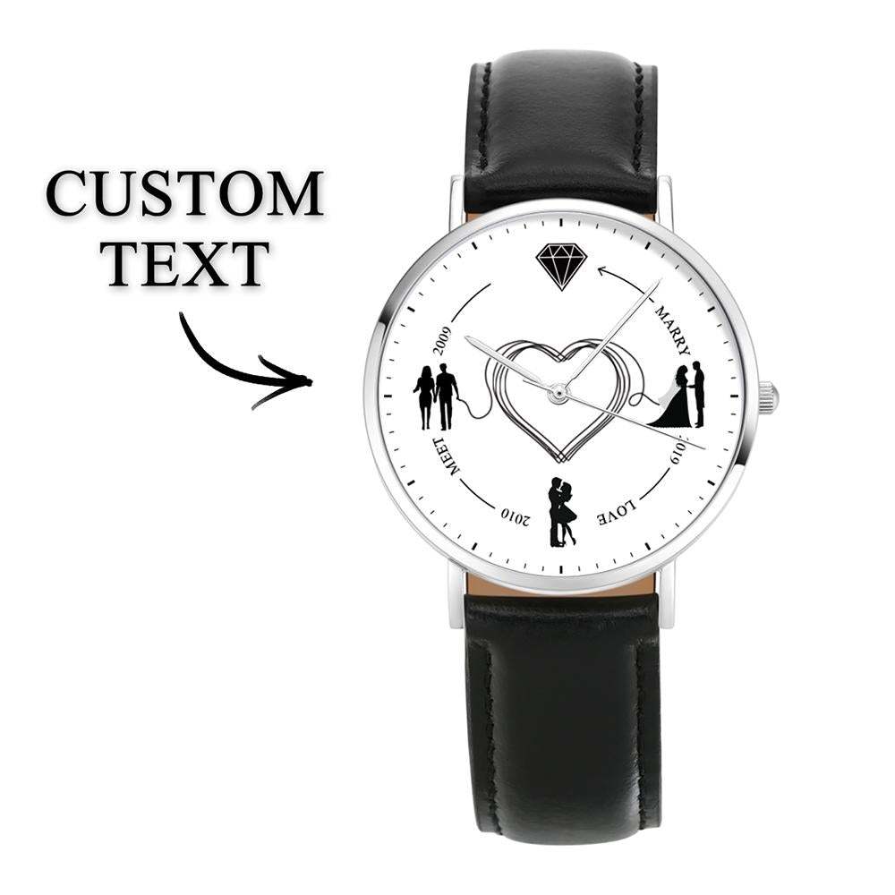 Custom Backward Watch Back In Time Watch Gift for Couple