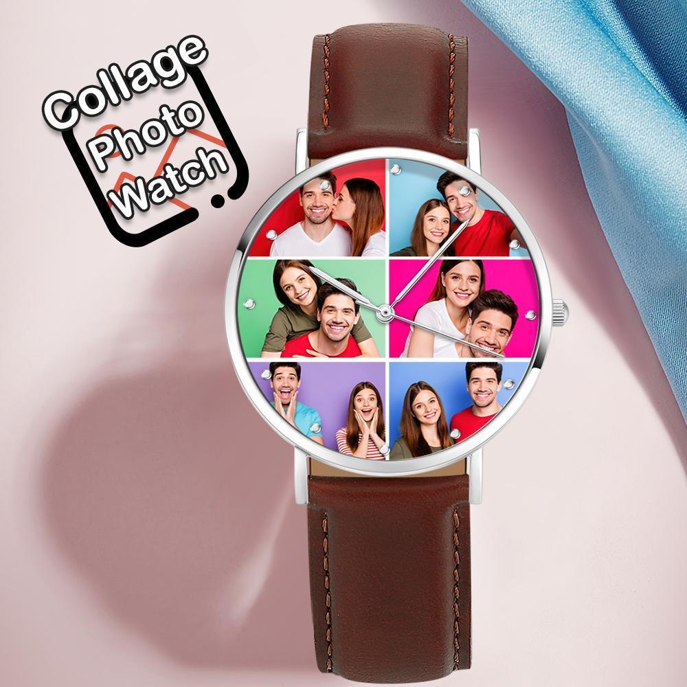 Custom Photo Watch Personalized Collage Photo Watch Couple Gifts