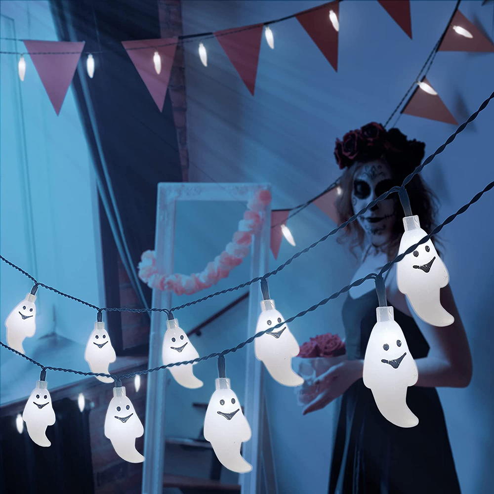 3 Lighting Colors Halloween Decorative String Lights for Halloween Theme Party Indoor Outdoor Decorations - soufeelau