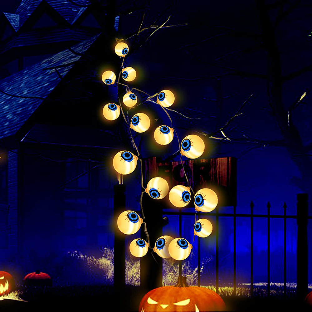 3 Lighting Colors Halloween Decorative String Lights for Halloween Theme Party Indoor Outdoor Decorations - soufeelau