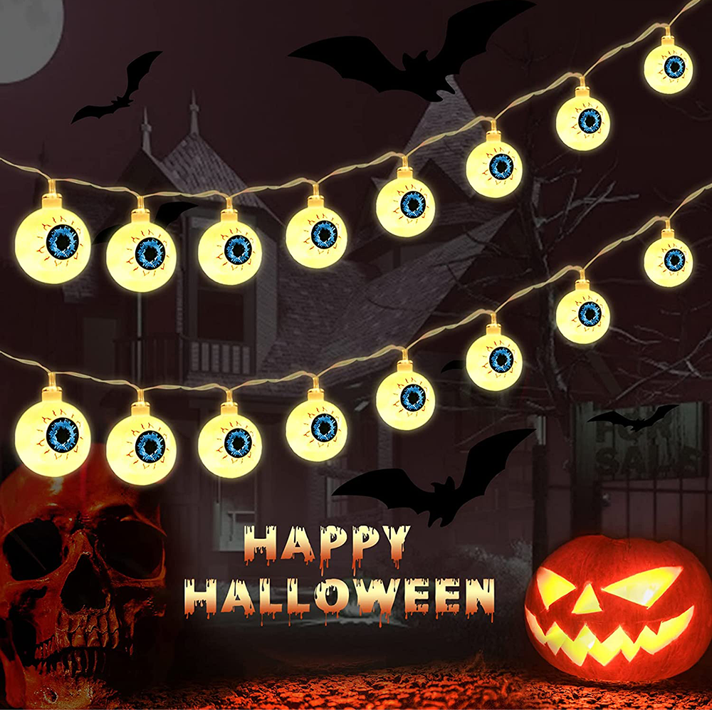 3 Lighting Colors Halloween Decorative String Lights for Halloween Theme Party Indoor Outdoor Decorations - soufeelau