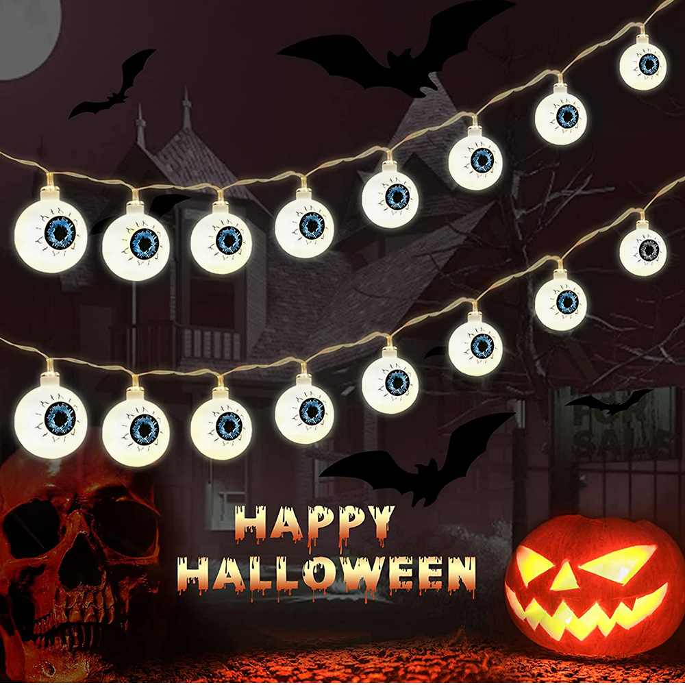 3 Lighting Colors Halloween Decorative String Lights for Halloween Theme Party Indoor Outdoor Decorations - soufeelau