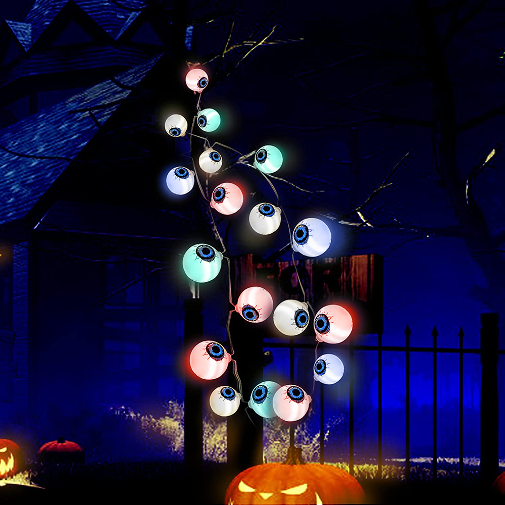 3 Lighting Colors Halloween Decorative String Lights for Halloween Theme Party Indoor Outdoor Decorations - soufeelau
