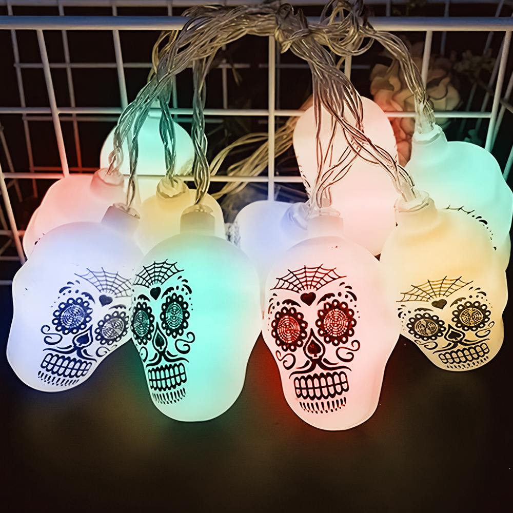 3 Lighting Colors Halloween Decorative String Lights for Halloween Theme Party Indoor Outdoor Decorations - soufeelau