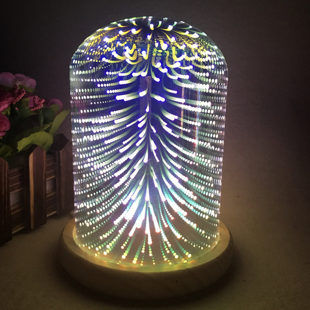 Firework 3D Star Effect Colorful Night Light Projector Lamp Magic Glass Light - soufeelau