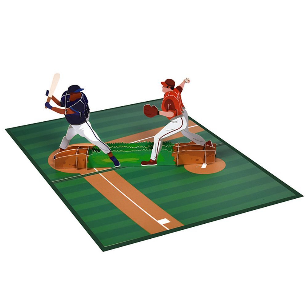 Father's Day 3D Pop Up Card Baseball Game Greeting Card - soufeelau