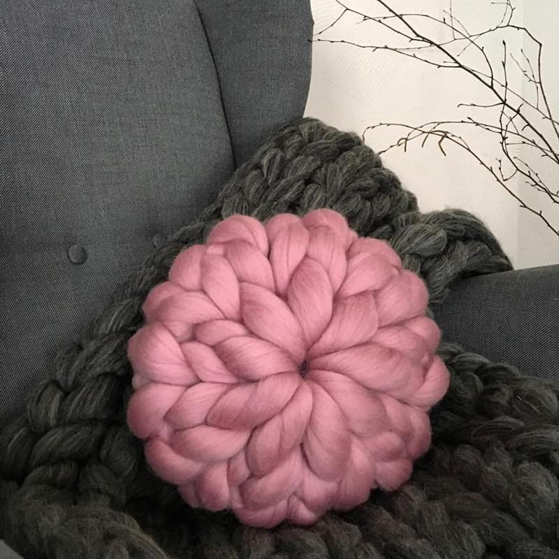 Wool Knitted Pillow Home Decorative Cushion Home Sofa Decor Pillow - soufeelau