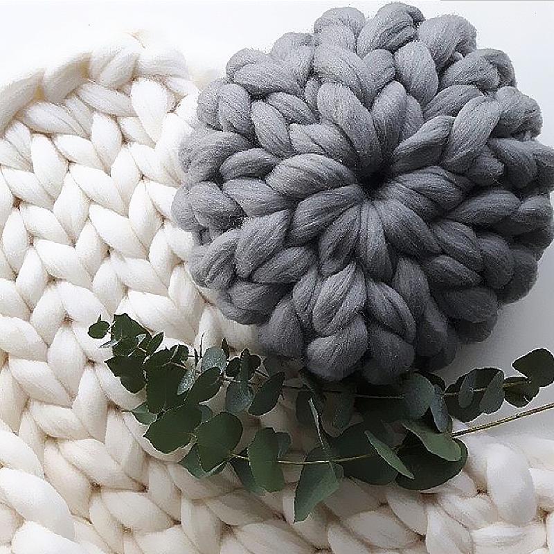 Wool Knitted Pillow Home Decorative Cushion Home Sofa Decor Pillow - soufeelau