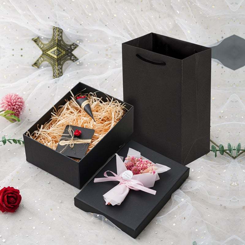 Simple Gift Box with Flower Fashion Simple Gift Box Gift for Love - soufeelau