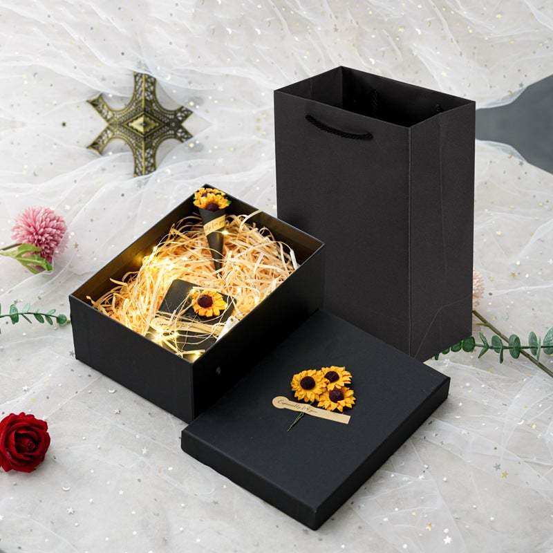 Simple Gift Box with Flower Fashion Simple Gift Box Gift for Love - soufeelau