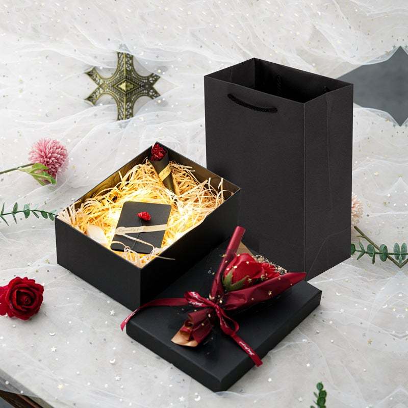 Simple Gift Box with Flower Fashion Simple Gift Box Gift for Love - soufeelau