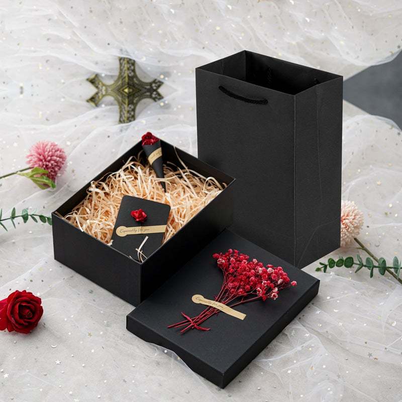 Simple Gift Box with Flower Fashion Simple Gift Box Gift for Love - soufeelau