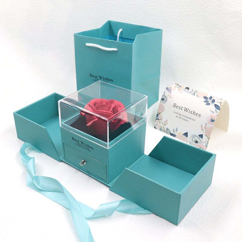 Preserved Flower Jewelry Box Valentine's Day Rose Box Gift for Love - soufeelau