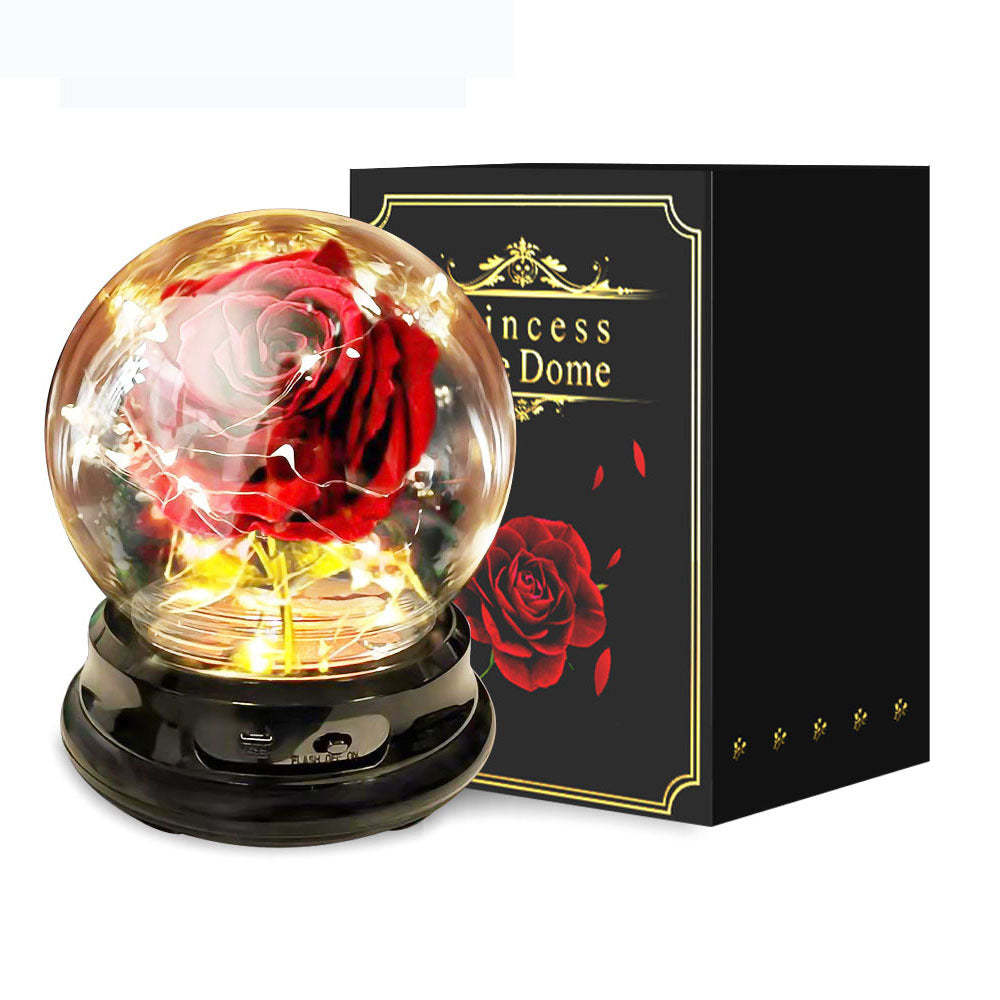 Glass Cover Lamp That Emulates Flower Rose Glass Cover Lamp Foil Atmosphere - soufeelau