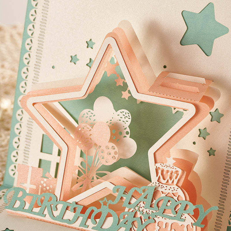 Simple Greeting Card Three-dimensional Birthday Gifts - soufeelau