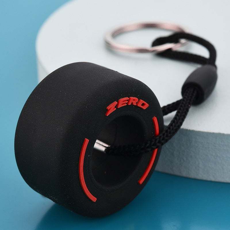 MIni Racing Tire Keychain Lovely Rubber Wheel Keyring - soufeelau