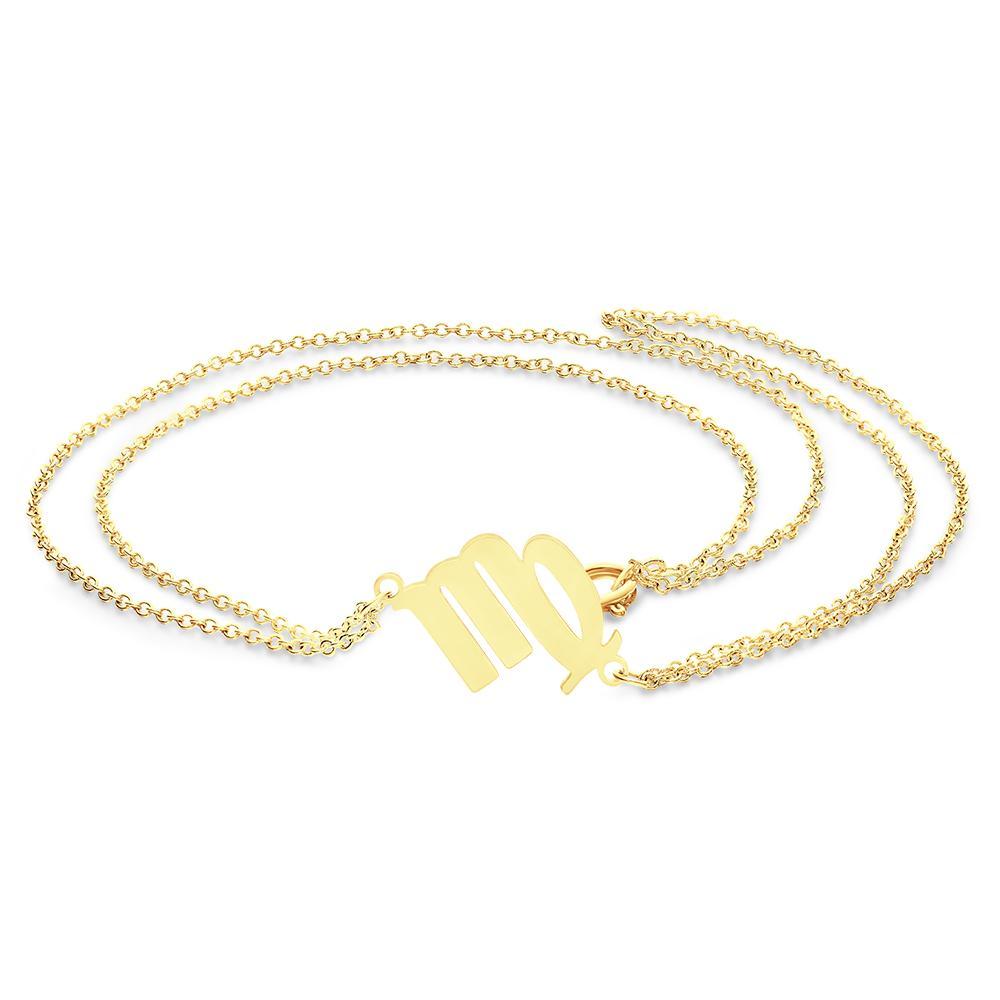 Horoscope Bracelet Zodiac Sign Hand Chain Astrology Bracelet Gift for Her - soufeelau