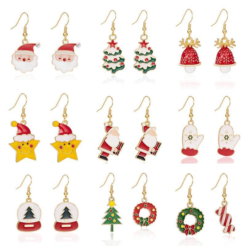 Christmas Earrings Charm Festive Earrings Christmas Theme - soufeelau