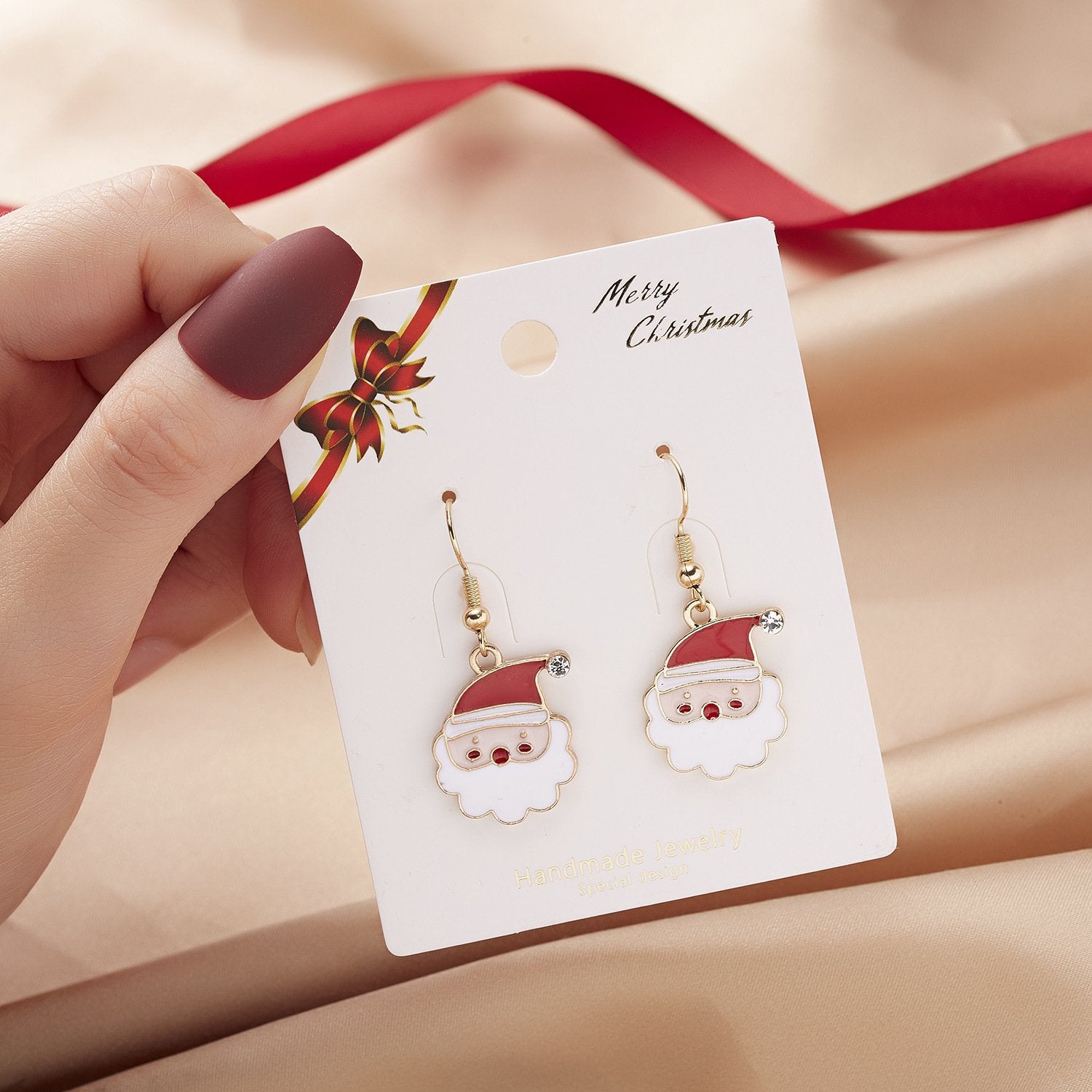 Christmas Earrings Charm Festive Earrings Christmas Theme - soufeelau