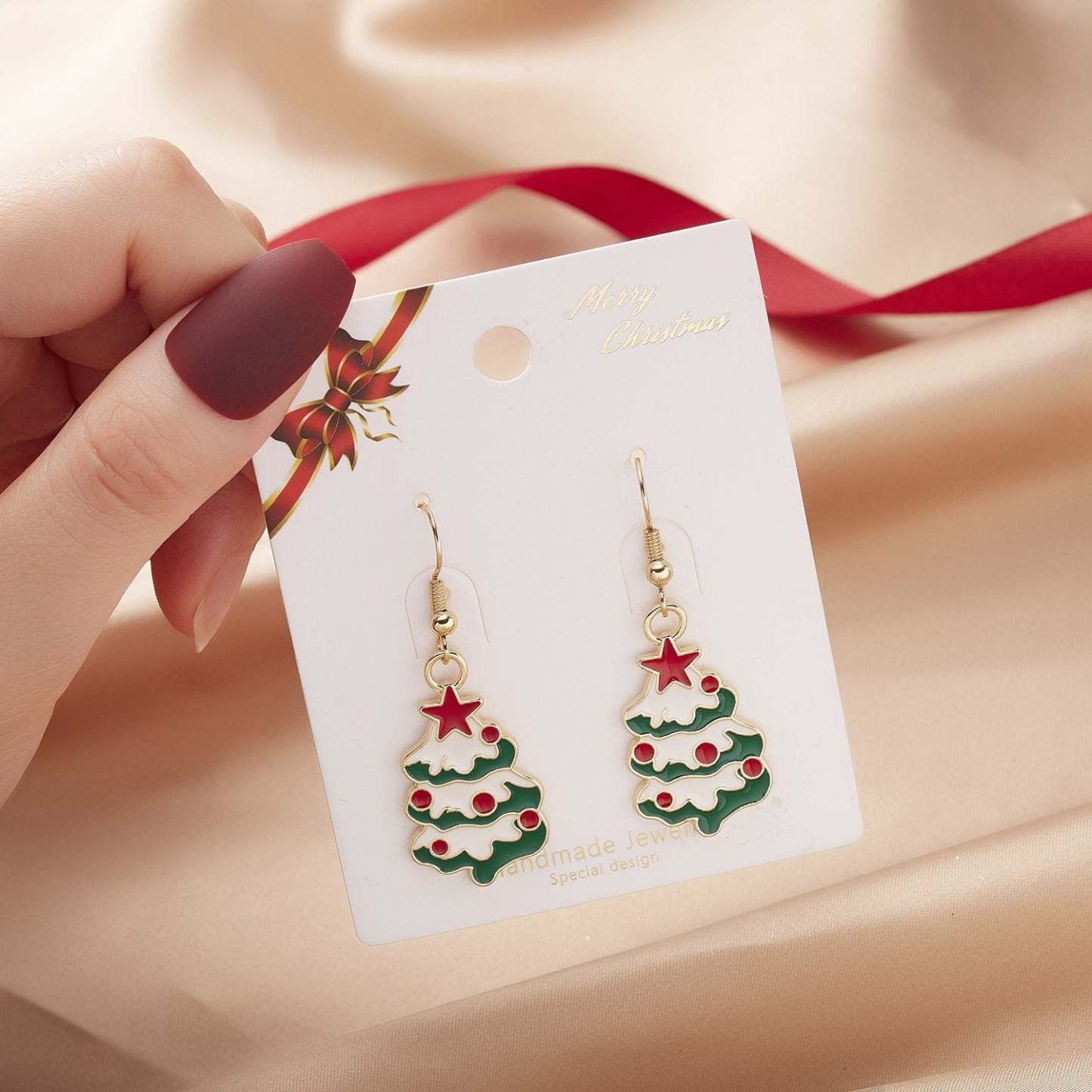 Christmas Earrings Charm Festive Earrings Christmas Theme - soufeelau