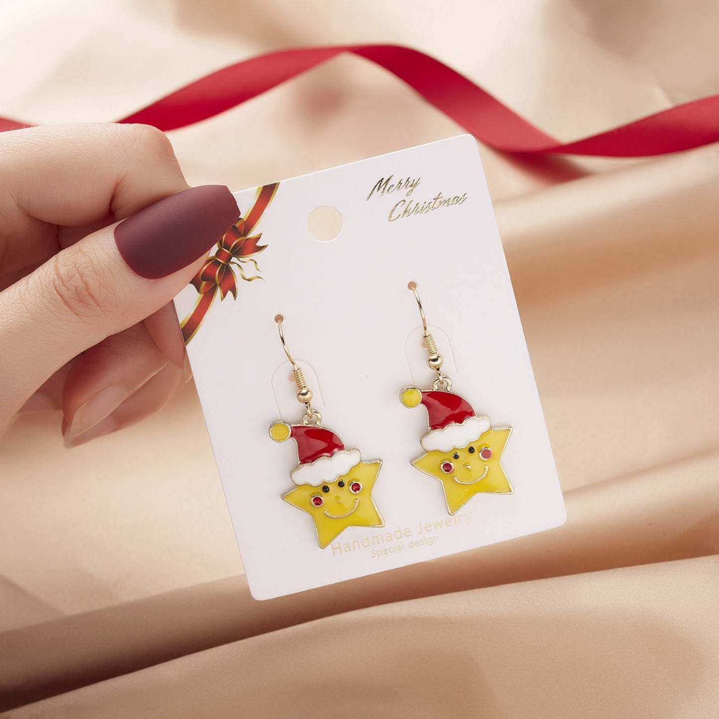 Christmas Earrings Charm Festive Earrings Christmas Theme - soufeelau