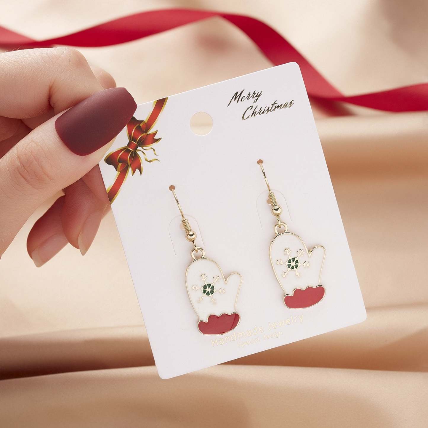 Christmas Earrings Charm Festive Earrings Christmas Theme - soufeelau