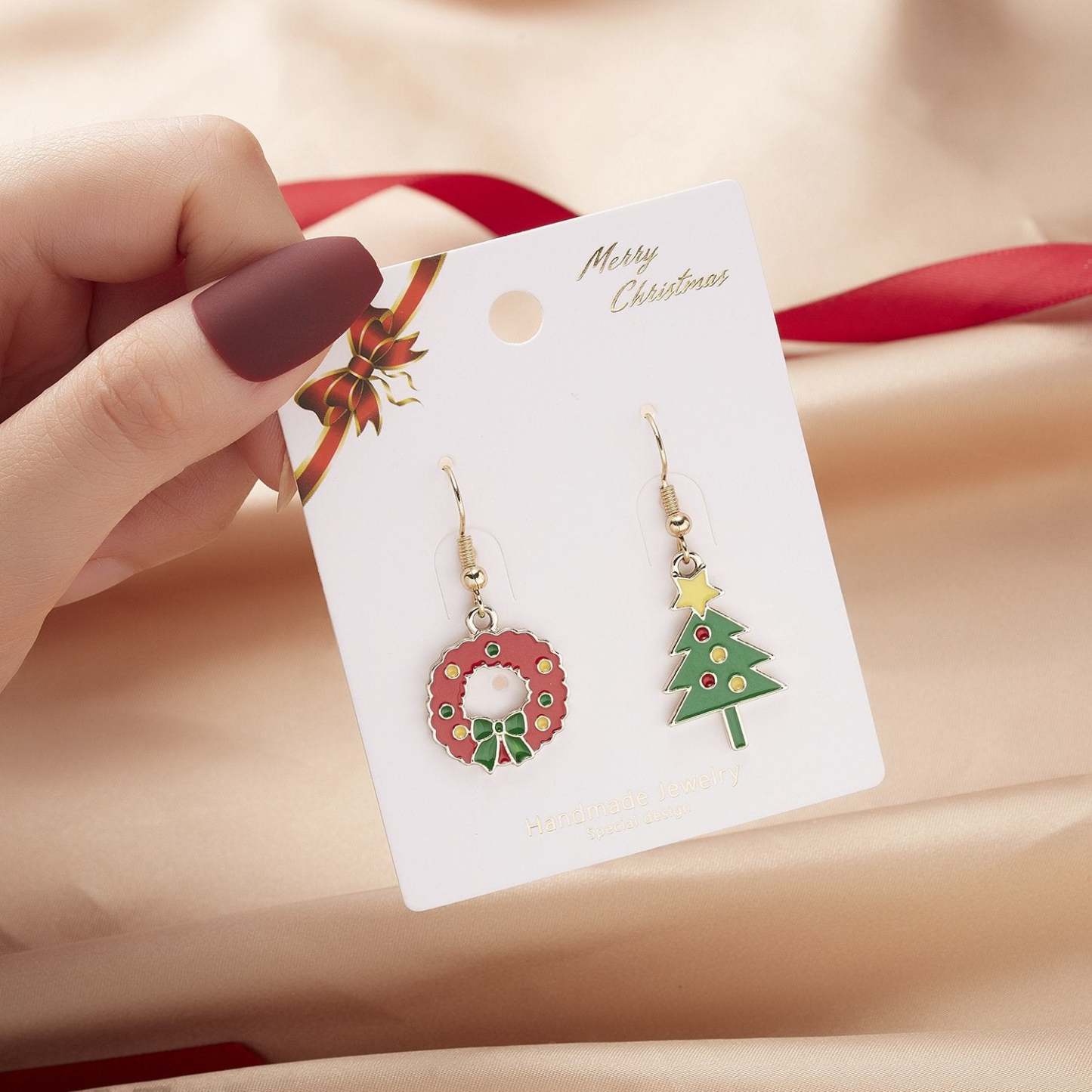 Christmas Earrings Charm Festive Earrings Christmas Theme - soufeelau