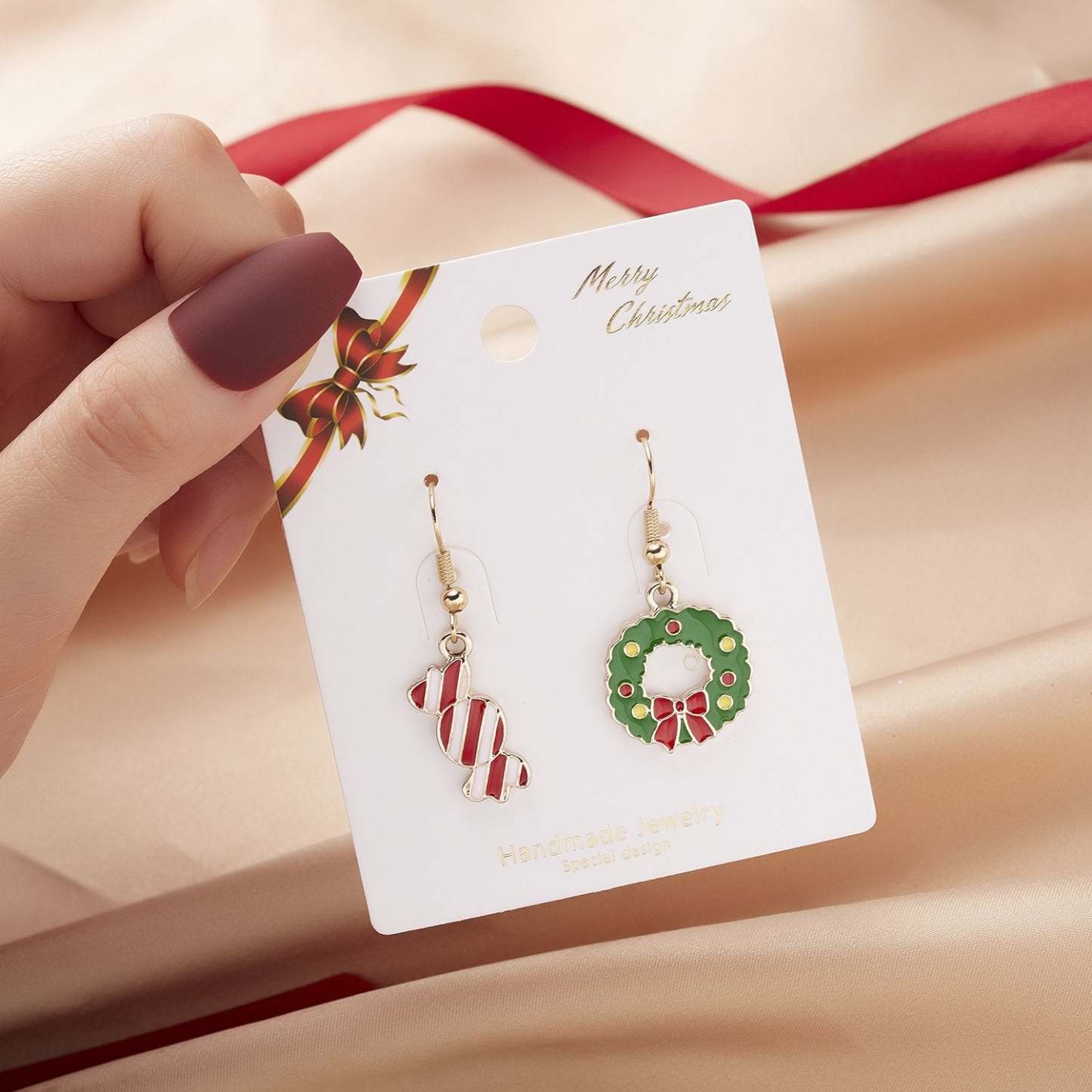Christmas Earrings Charm Festive Earrings Christmas Theme - soufeelau