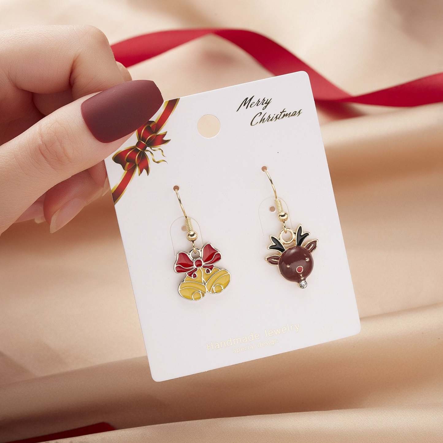 Christmas Earrings Charm Festive Earrings Christmas Theme - soufeelau