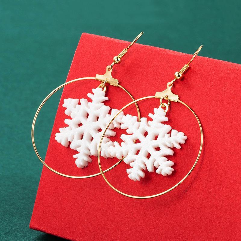 Christmas Earrings Charm Ring resin Christmas Earrings Christmas Theme - soufeelau
