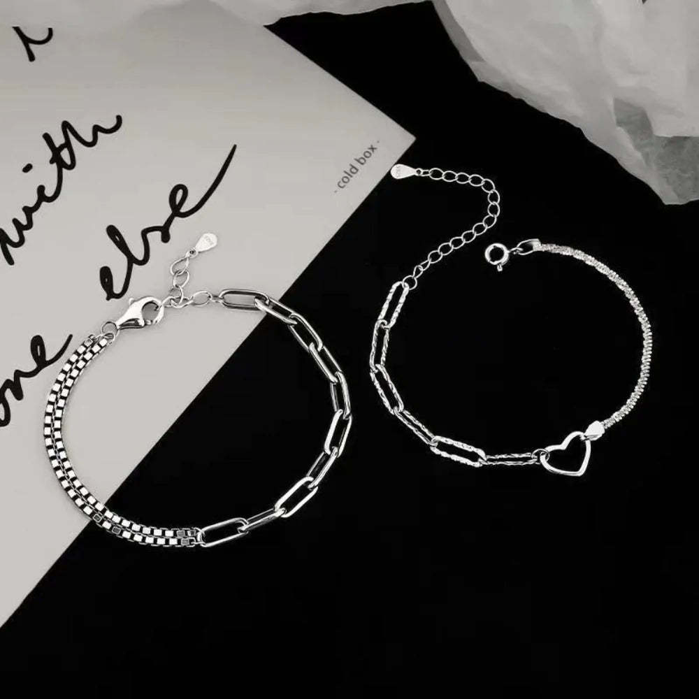 Magnetic Couple Sweet Heart Shape Bracelet Set Valentine's Day Gift for Couples - soufeelau