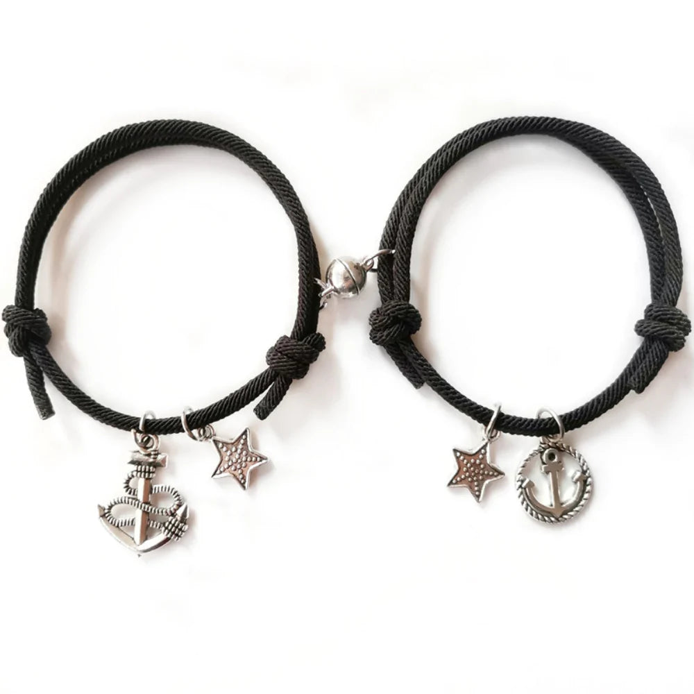 Magnetic Couple Weave Bracelet Set Valentine's Day Gift for Couples Friends - soufeelau