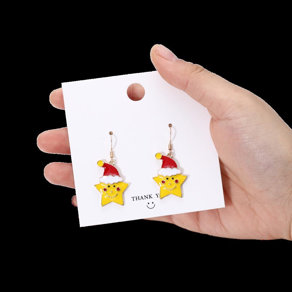 Santa Snowflake Stud Christmas Jewelry as a Gift for Your Girlfriend