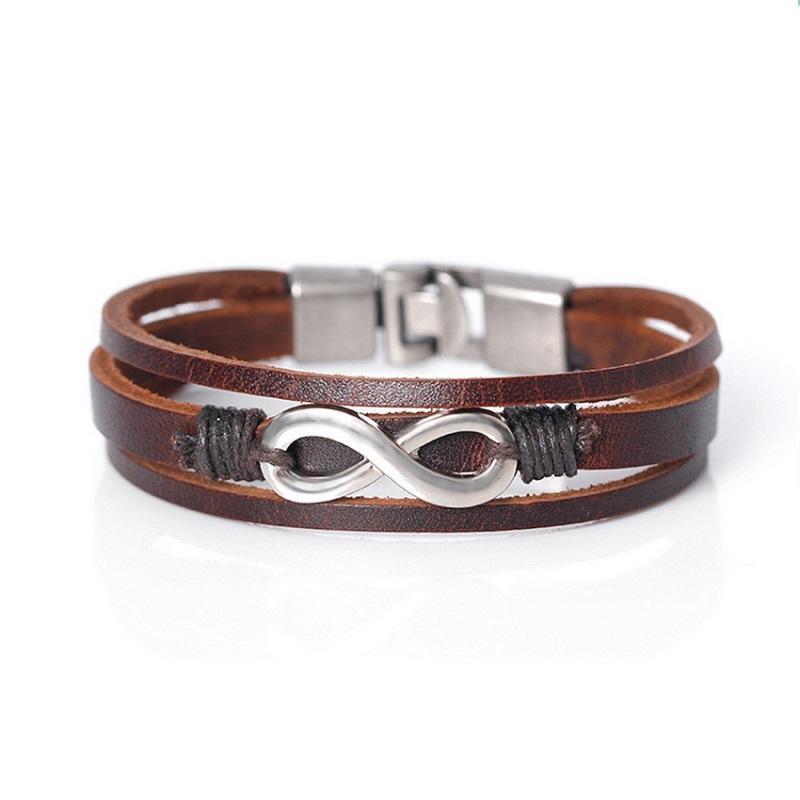 Vintage Leather Wrist Bracelet Wrist Band Bangle Gift for Men