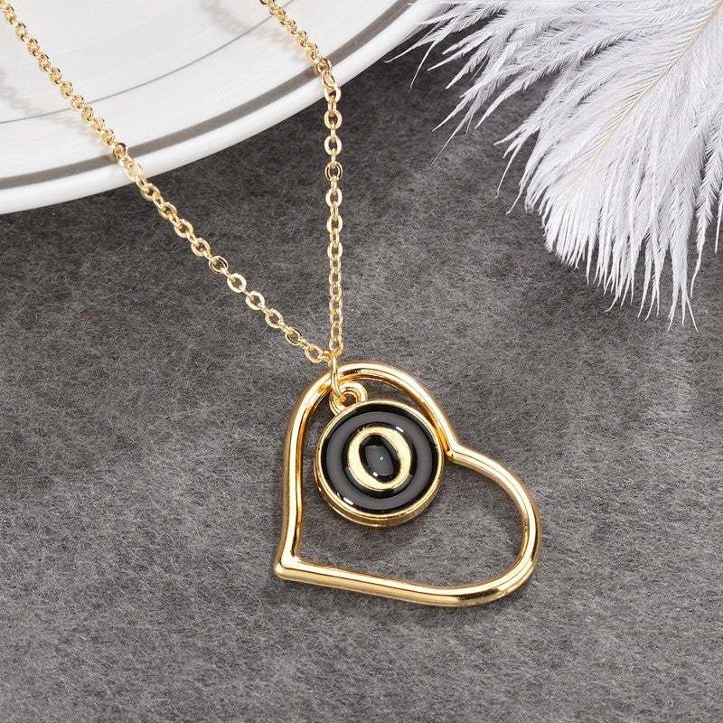 Fashion Hollow Love Heart Letter Necklace Creative Letter Pendent - soufeelau