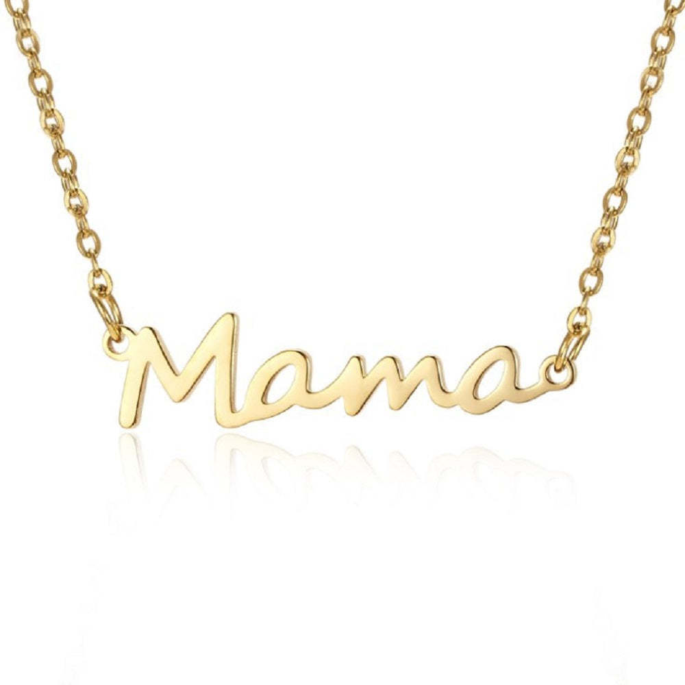 Dainty Mama Letter Necklace Fashion Pendant Mother's Day Gifts Gold - soufeelau