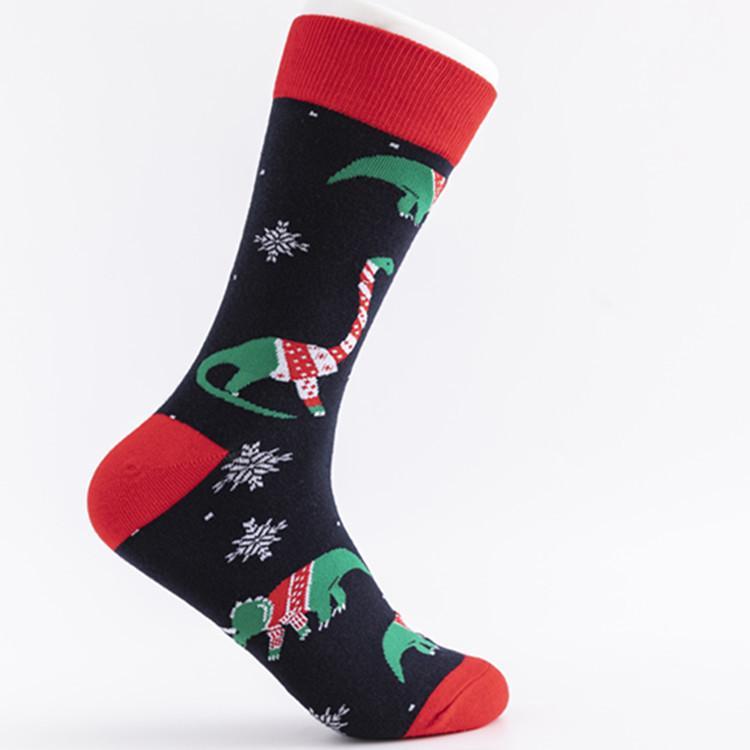 Christmas Socks with Dinosaur Pattern Lovely Christmas Theme - soufeelau