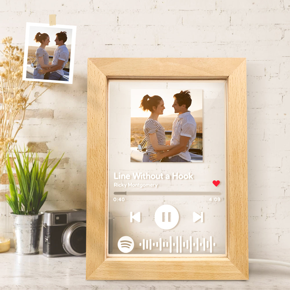 Custom Scannable Spotify Code Music Art Picture Frame Nignt Light Gift - soufeelau