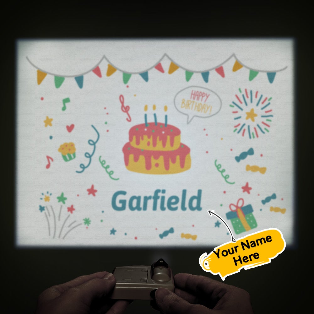 Custom Name Happy Birthday Projector Lamp Home Party Decor Atmosphere Light Birthday Gift - soufeelau