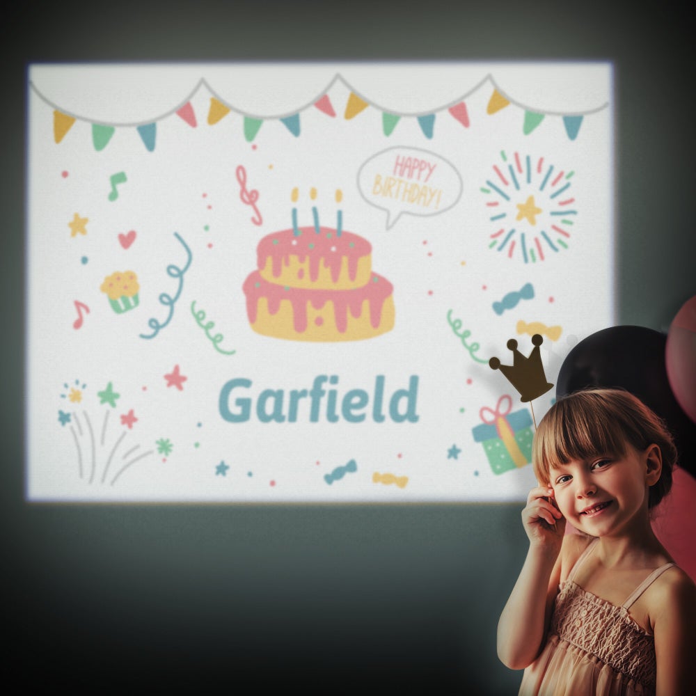 Custom Name Happy Birthday Projector Lamp Home Party Decor Atmosphere Light Birthday Gift - soufeelau